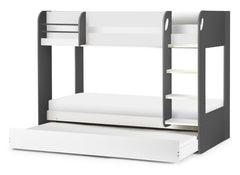 Mars Charcoal & White Bunk Bed - 1