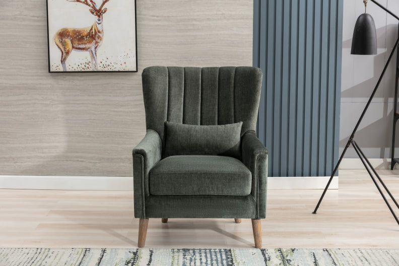 Charlotte Armchair Moss - front