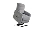 Millie Lift & Rise Dual Motor Armchair – Remote Controlled Recliner in Grey or Latte Woven Fabric