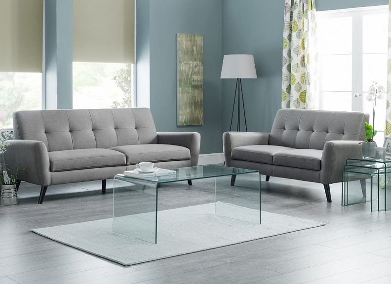 Monza Grey Linen 2+3 Sofa Room