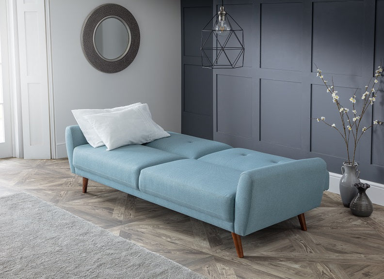 Monza Blue Linen Sofa Bed - room
