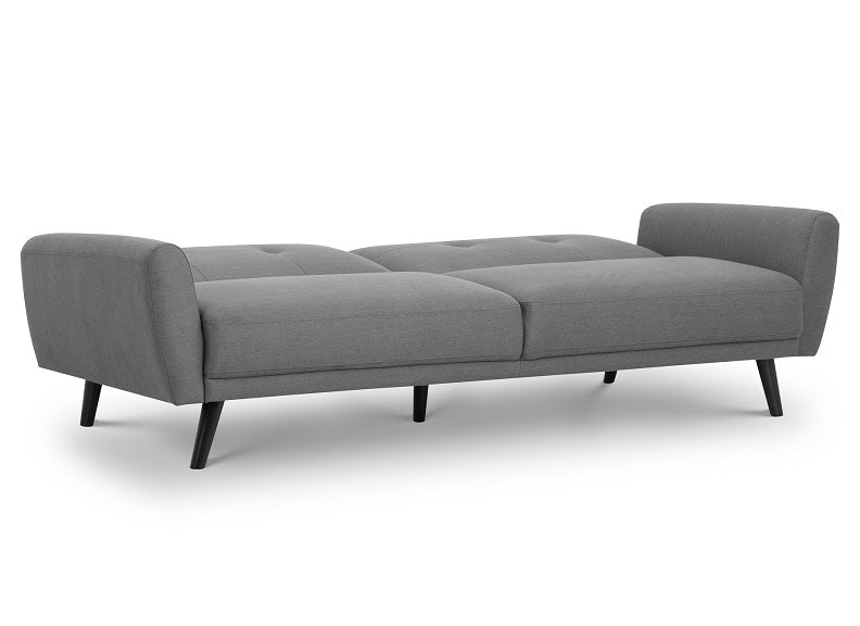 Monza Grey Linen Sofa Bed - open