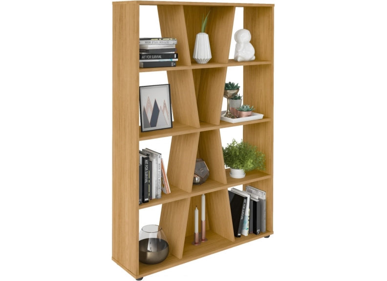 Naples Medium Oak Bookcase - 1