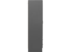 Nevada Grey Three Door Mirrored Wardrobe - side