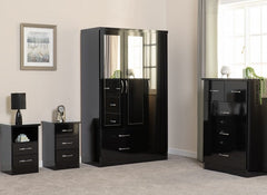 Nevada Black Gloss Bedroom
