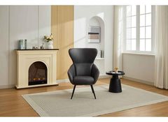 Nantes Fabric Graphite Chair - front