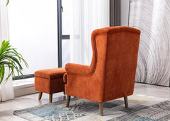 Nina Rust Chair W/Stool - rear