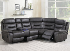 Noah Powered 'Lounge Tech' Sectional Sofas W/Console