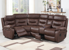Noah Powered 'Lounge Tech' Sectional Sofas W/Console