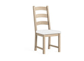 Set Of Two Normandy Whitewash Chairs | Solid Oak With Whitewashed Finish And Cushion Options