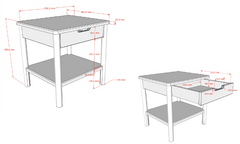 Olive Nightstand With Drawer (VIP)