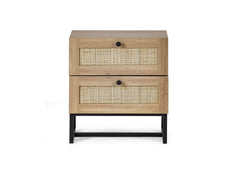 Padstow Oak Two Drawer Bedside - 1