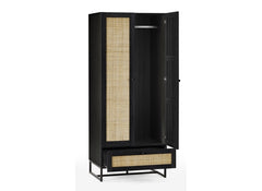 Padstow Black Wardrobe - inside