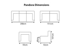 Pandora Half-Leather Manual Reclining Two Seat Sofa – Luxury Manual Recliner Sofa In Pearl Grey