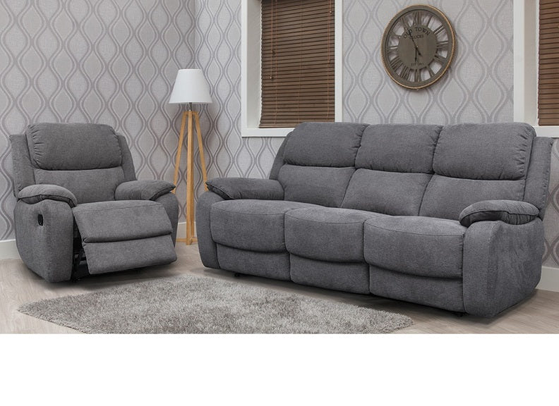 Parker Grey Fabric 3+1 Sofas