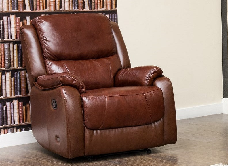Parker Tabac Half Leather Armchair