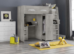 Pegasus Grey Oak High Sleeper - room