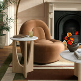 Portobello Round Side Table with Marble Top