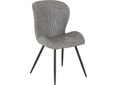 Quebec Grey Faux Leather Chair - 1