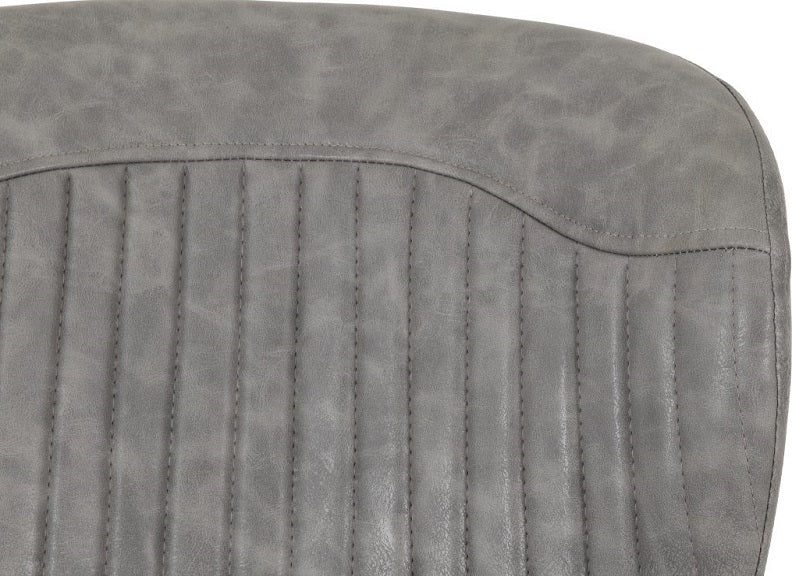 Quebec Grey Faux Leather Chair - detail