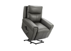 Russo Leather Lift & Rise Armchair - Ash Grey
