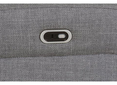 Russo Three Seat Fabric Powered Recliner - Charcoal