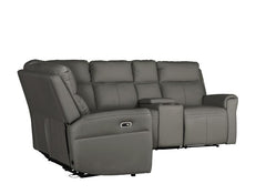 Russo Leather Corner Sofa W/console - 1