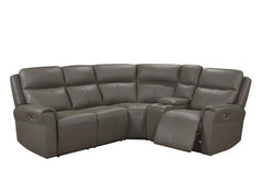 Russo Leather Corner Sofa W/console - 3