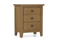 Burford Three Drawer Bedside - 1
