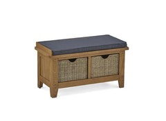Burford Bench W/Baskets