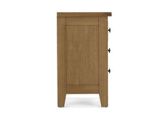 Burford Three Drawer Bedside - side