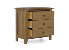Burford Three Drawer Chest - open