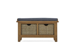 Burford Bench W/Baskets
