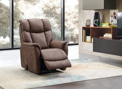 Renato Fabric Nutmeg Powered Armchair - 1