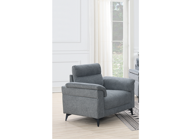 Roxy Grey Fixed Armchair