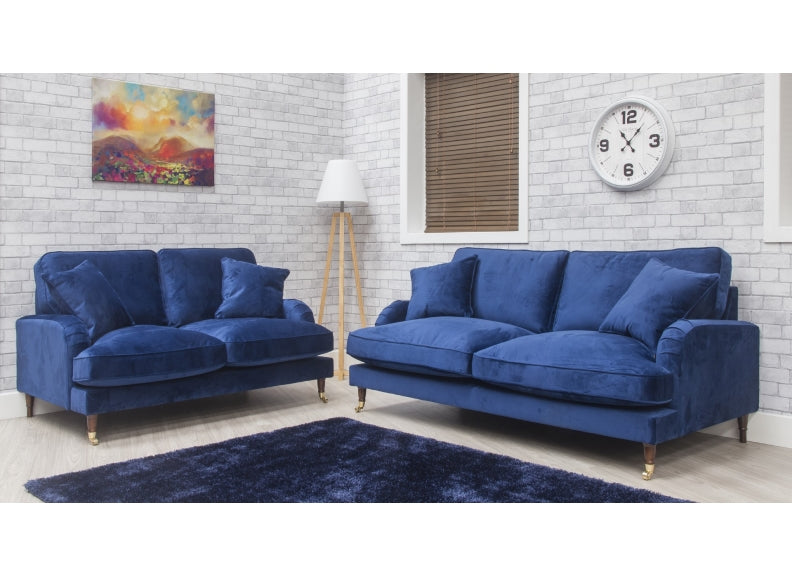Rupert Velvet 3+2 Sofas W/Scatter Cushions