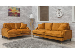 Rupert Orange 3+2 Sofas