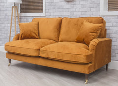 Rupert Orange Three Seat Sofa - room