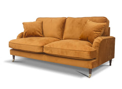 Rupert Orange Three Seat Sofa