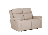 Russo Fabric Mushroom Two Seat Sofa - 1