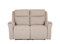 Russo Fabric Mushroom Two Seat Sofa - front