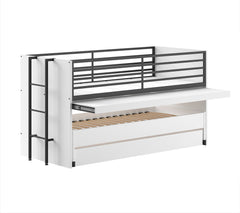 Sam Mid Sleeper Bed(86) 90 X 200 cm White With Desk VIP)