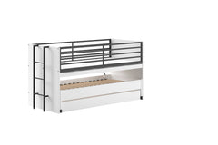 Sam Mid Sleeper Bed(86) 90 X 200 cm White With Desk VIP)