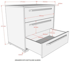 Sam Chest 3 Drawers For Mid Sleeper White (VIP)