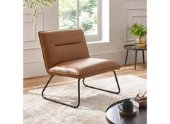 Saxon Faux Leather Lounge Chairs