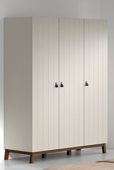 Sezane 3 Door Wardrobe Clay/Walnut (VIP)