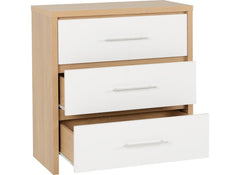 Seville Three Drawer Chest - open