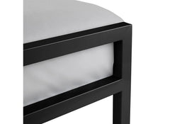 Soto Black Satin Bed - detail