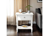 Stratford Bedside Table with Drawers & Shelf – Modern Storage Nightstand for Bedroom