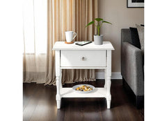 Stratford Bedside Table with Drawers & Shelf – Modern Storage Nightstand for Bedroom